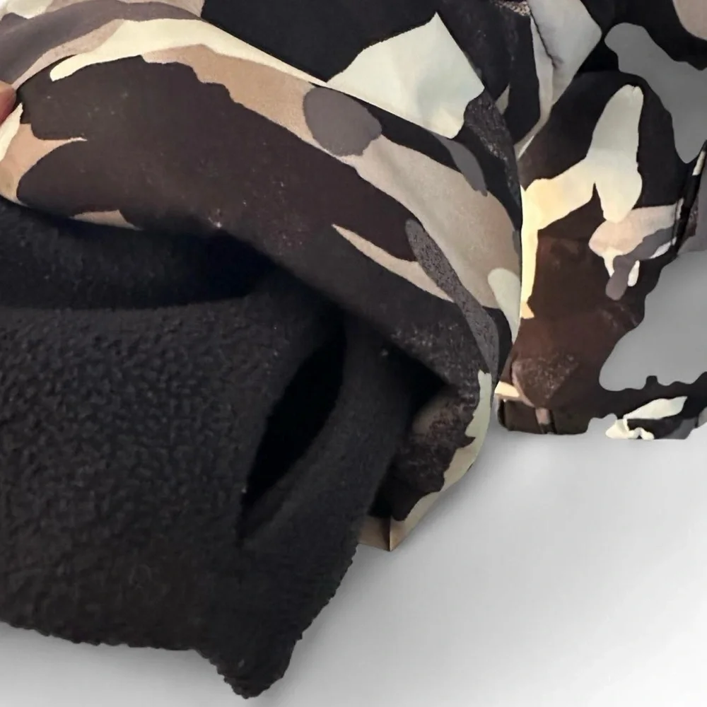All in Motion XL/14 Black and Gray Camouflage Puffer Jacket Fleece‎ Lined